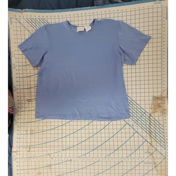 Elizabeth Blue‎ Short Sleeve Minimal Chic Ladies T-Shirt Blouse plus size 1 - Picture 5 of 10